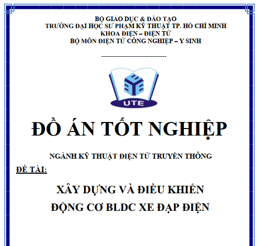 Đồ án điều khiển động cơ BLDC xe đạp điện